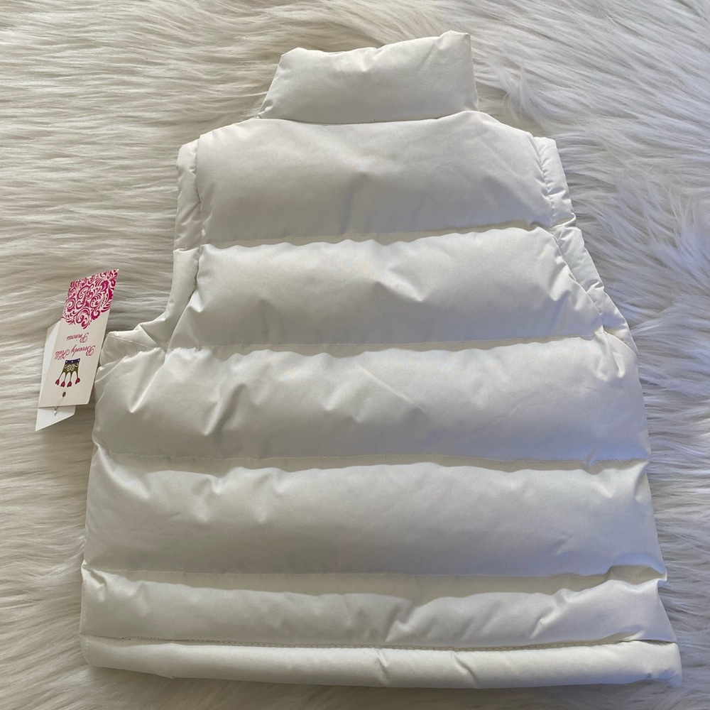 Beverly Hills Princess White Puffer Vest 4 - Picture 2 of 2